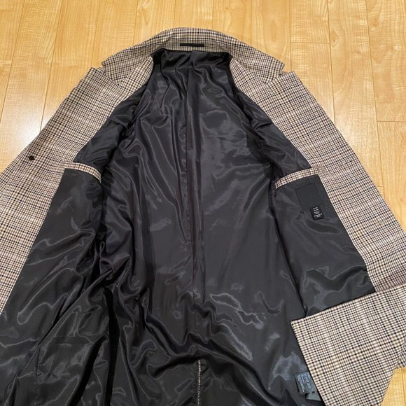 H&M Patterned Coat Beige/Plaid - Picture 3 of 5